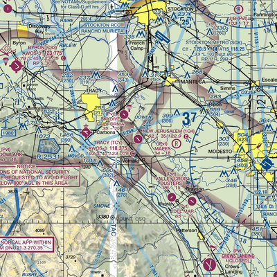 New Jerusalem Airport (1Q4) VFR Sectional  Gaming Mouse Pad