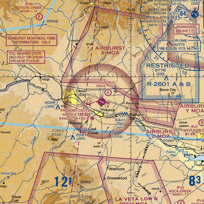 Fremont County Airport (1V6) VFR Sectional  Gaming Mouse Pad