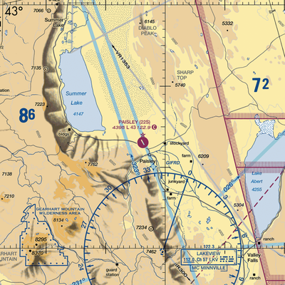 Paisley Airport (22S) VFR Sectional  Gaming Mouse Pad