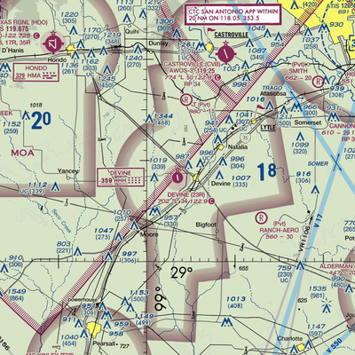 Devine Municipal Airport (23R) VFR Sectional  Gaming Mouse Pad