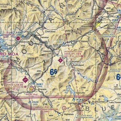 Jackson County Airport (24A) VFR Sectional  Gaming Mouse Pad