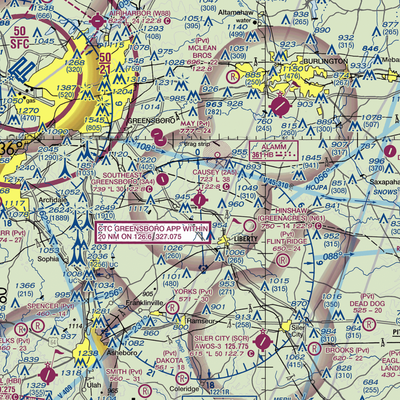 Causey Airport (2A5) VFR Sectional  Gaming Mouse Pad