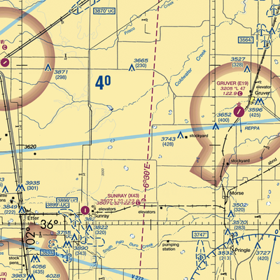 Cluck Ranch Airport (2E3) VFR Sectional  Gaming Mouse Pad