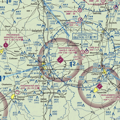 Madisonville Municipal Airport (2I0) VFR Sectional  Gaming Mouse Pad