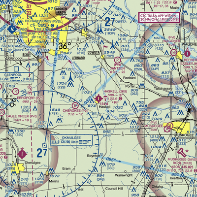 Haskell Airport (2K9) VFR Sectional  Gaming Mouse Pad