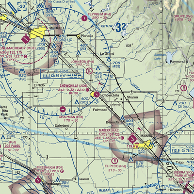 Chowchilla Airport (2O6) VFR Sectional  Gaming Mouse Pad