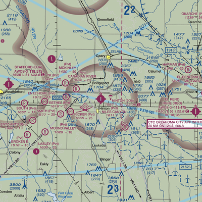 Hinton Municipal Airport (2O8) VFR Sectional  Gaming Mouse Pad