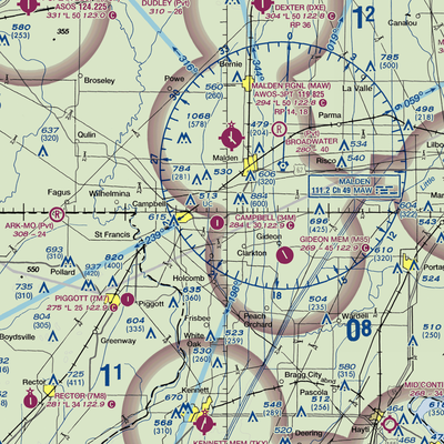 Campbell Municipal Airport (34M) VFR Sectional  Gaming Mouse Pad