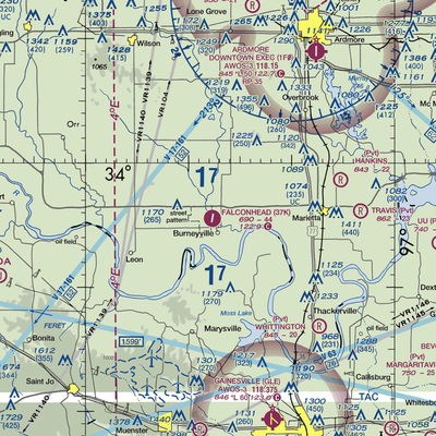 Falconhead Airport (37K) VFR Sectional  Gaming Mouse Pad