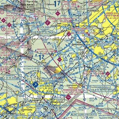 Princeton Airport (39N) VFR Sectional  Gaming Mouse Pad