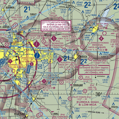 Augusta Municipal Airport (3AU) VFR Sectional  Gaming Mouse Pad