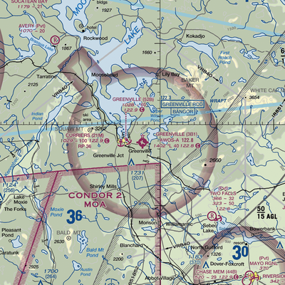 Greenville Municipal Airport (3B1) VFR Sectional  Gaming Mouse Pad