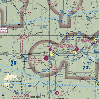 Cisco Municipal Airport (3F2) VFR Sectional  Gaming Mouse Pad