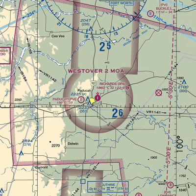 Dan E Richards Municipal Airport (3F6) VFR Sectional  Gaming Mouse Pad