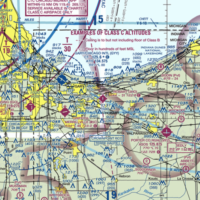 Hobart Sky Ranch Airport (3HO) VFR Sectional  Gaming Mouse Pad