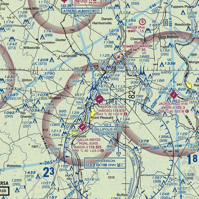 Mason County Airport (3I2) VFR Sectional  Gaming Mouse Pad