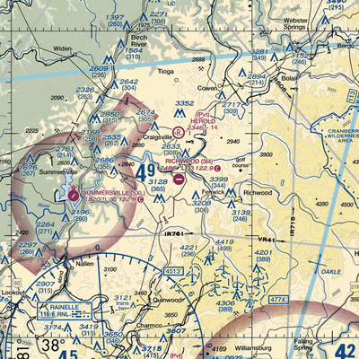 Richwood Municipal Airport (3I4) VFR Sectional  Gaming Mouse Pad