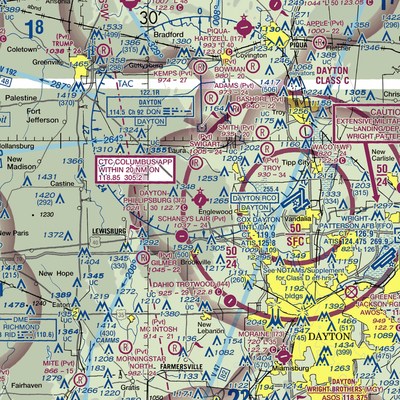 Dayton-Phillipsburg Airport (3I7) VFR Sectional  Gaming Mouse Pad