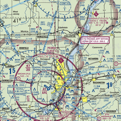 Mount Hawley Auxiliary Airport (3MY) VFR Sectional  Gaming Mouse Pad