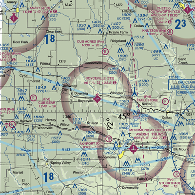 Boyceville Municipal Airport (3T3) VFR Sectional  Gaming Mouse Pad