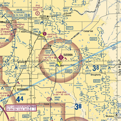 Floydada Municipal Airport (41F) VFR Sectional  Gaming Mouse Pad