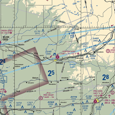 Odessa Municipal Airport (43D) VFR Sectional  Gaming Mouse Pad