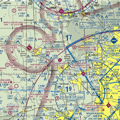 Brighton Airport (45G) VFR Sectional  Gaming Mouse Pad