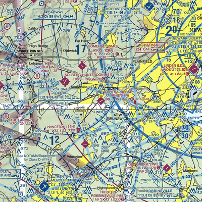 Central Jersey Regional Airport (47N) VFR Sectional  Gaming Mouse Pad