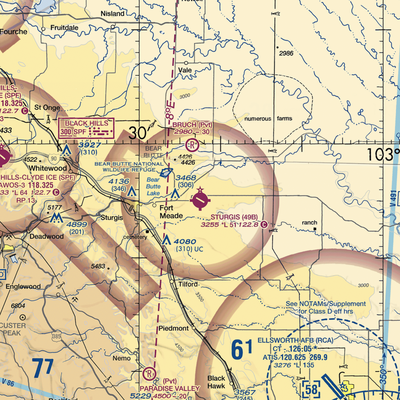 Sturgis Municipal Airport (49B) VFR Sectional  Gaming Mouse Pad