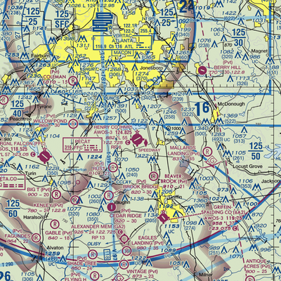 Henry County Airport (HMP) VFR Sectional  Gaming Mouse Pad