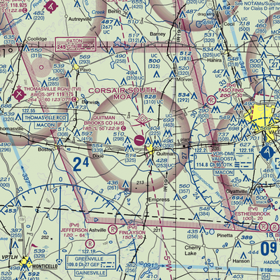 Quitman Brooks County Airport (4J5) VFR Sectional  Gaming Mouse Pad