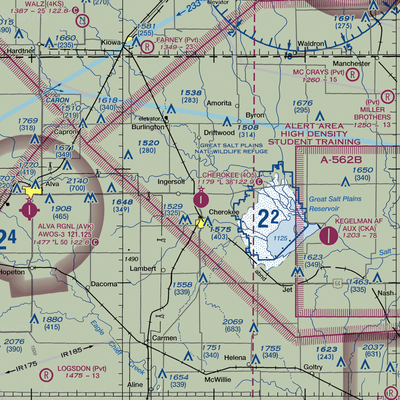 Cherokee Municipal Airport (4O5) VFR Sectional  Gaming Mouse Pad