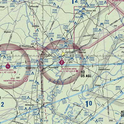 Jackson Municipal Airport (4R3) VFR Sectional  Gaming Mouse Pad