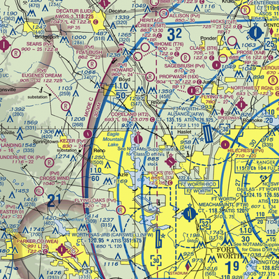 Kenneth Copeland Airport (4T2) VFR Sectional  Gaming Mouse Pad