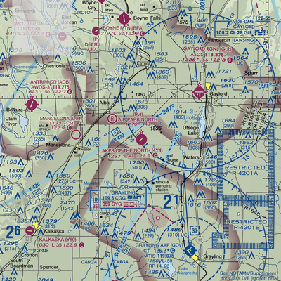 Lakes of the North Airport (4Y4) VFR Sectional  Gaming Mouse Pad