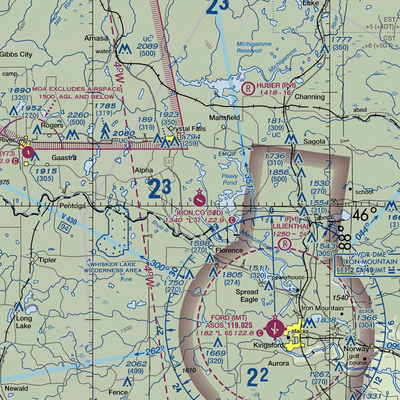 Iron County Airport (50D) VFR Sectional  Gaming Mouse Pad