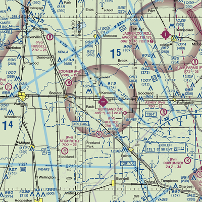 Kentland Municipal Airport (50I) VFR Sectional  Gaming Mouse Pad