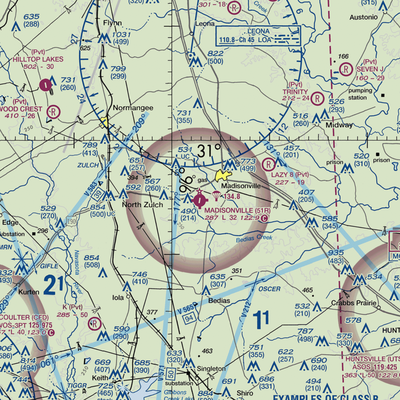 Madisonville Municipal Airport (51R) VFR Sectional  Gaming Mouse Pad