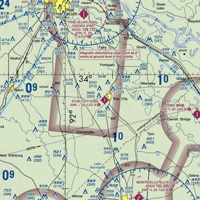 Star City Municipal Airport (55M) VFR Sectional  Gaming Mouse Pad