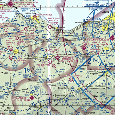 Norwalk Huron County Airport (5A1) VFR Sectional  Gaming Mouse Pad