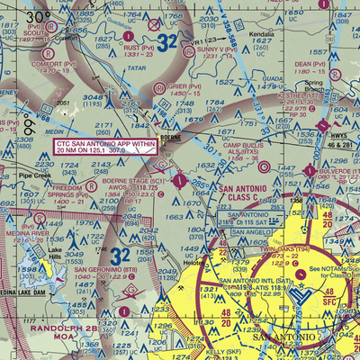 Boerne Stage Field (5C1) VFR Sectional  Gaming Mouse Pad