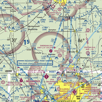 Sheridan Airport (5I4) VFR Sectional  Gaming Mouse Pad