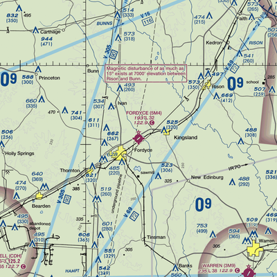 Fordyce Municipal Airport (5M4) VFR Sectional  Gaming Mouse Pad