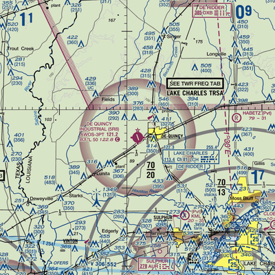 De Quincy Industrial Airpark (5R8) VFR Sectional  Gaming Mouse Pad