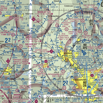 Warren Airport (62D) VFR Sectional  Gaming Mouse Pad