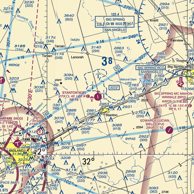 Stanton Municipal Airport (63F) VFR Sectional  Gaming Mouse Pad