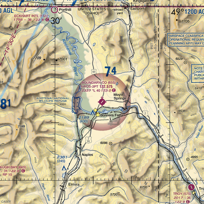 Boundary County Airport (65S) VFR Sectional  Gaming Mouse Pad