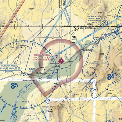 Mesquite Airport (67L) VFR Sectional  Gaming Mouse Pad