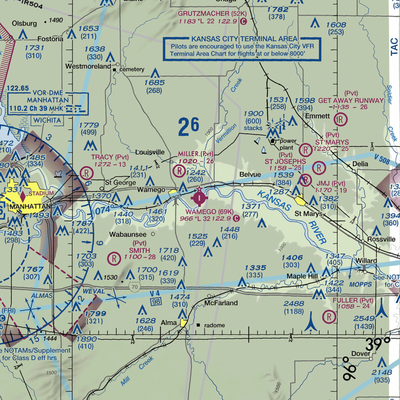 Wamego Municipal Airport (69K) VFR Sectional  Gaming Mouse Pad