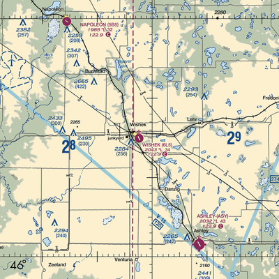 Wishek Municipal Airport (6L5) VFR Sectional  Gaming Mouse Pad